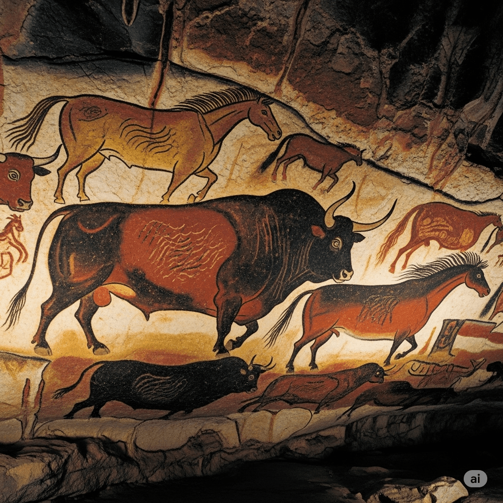 Illustration : Grottes de Lascaux, cités médiévales, bastides et festivals illustrent la richesse culturelle et historique de la région.